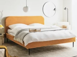 Seng Fløjl FLAYAT 180 x 200 cm Orange