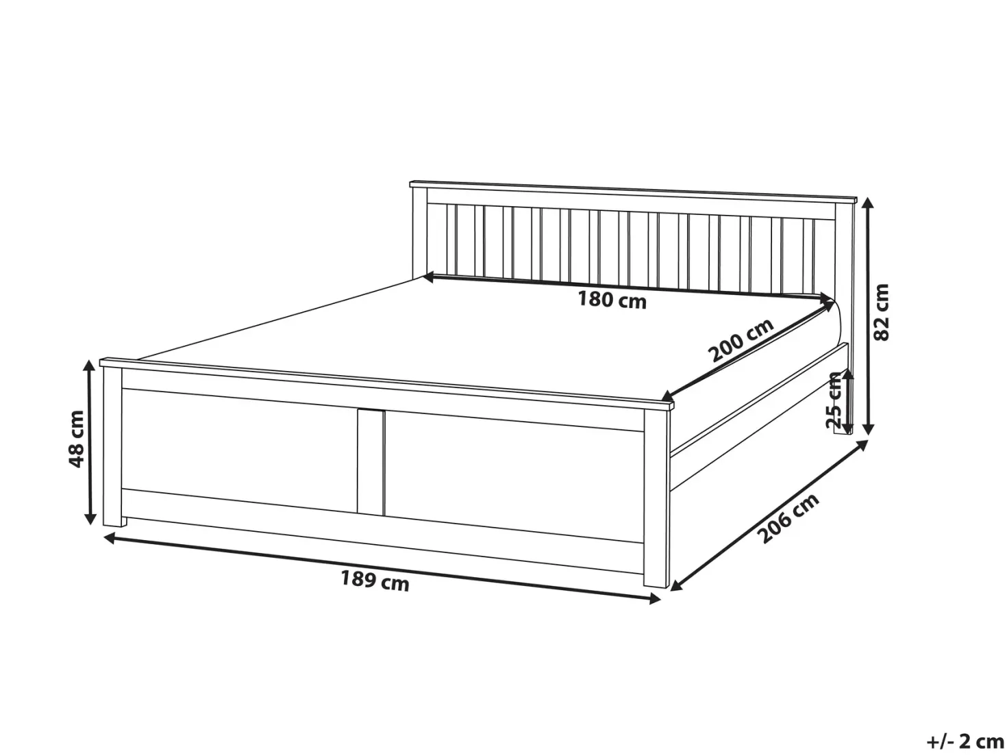 Seng Fyretræ OLENDON 180 x 200 cm Brun