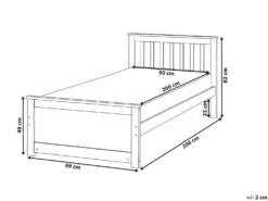 Seng Fyretræ OLENDON 90 x 200 cm Hvid
