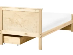 Seng med 2 skuffer DAUPHIN Fyretræ Lysebrun 90 x 200 cm