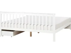 Seng med 2 skuffer OLENDON Fyretræ Hvid 180 x 200 cm