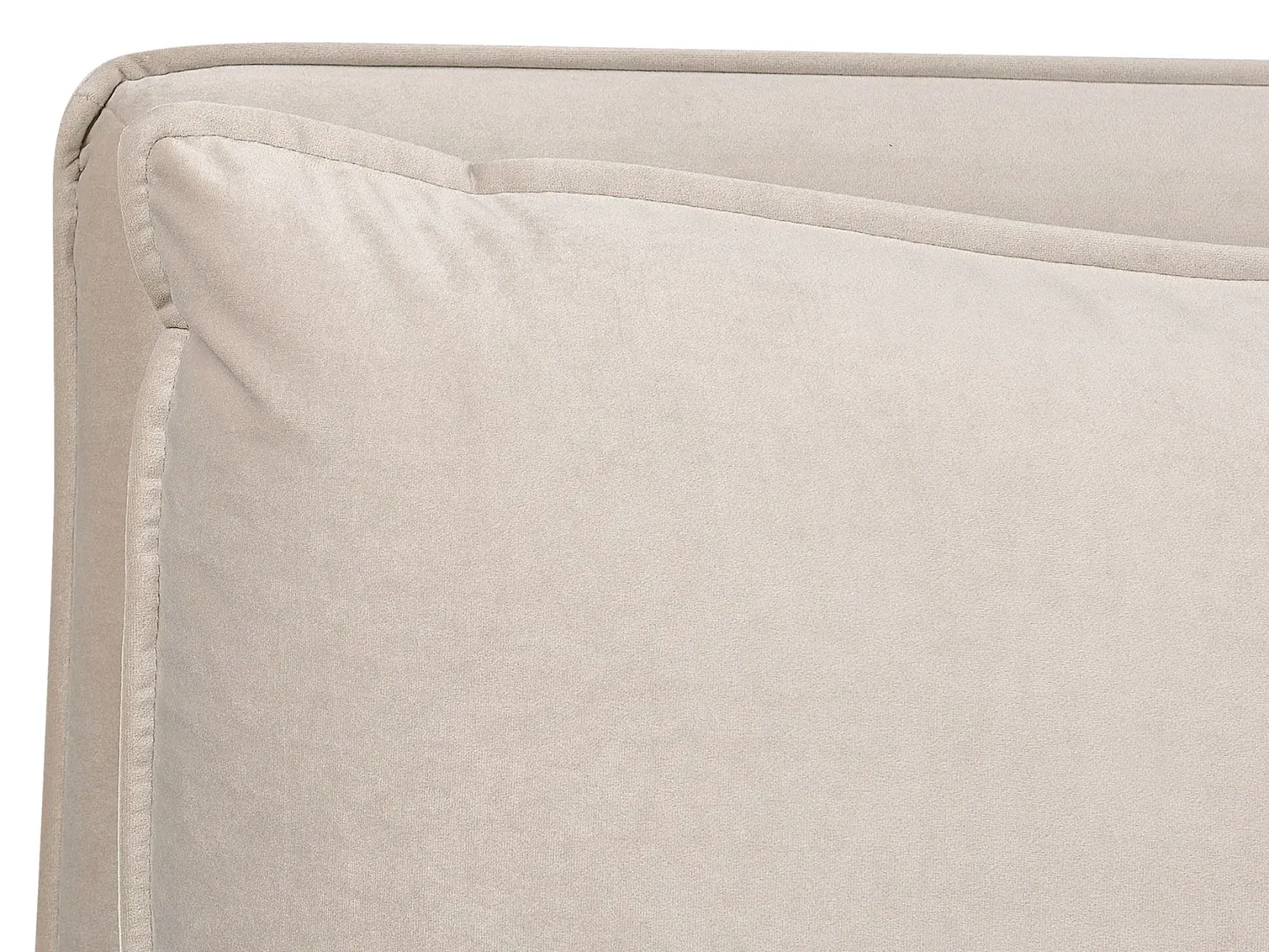 Seng med opbevaring BAJONNA Velour Beige 180 x 200 cm
