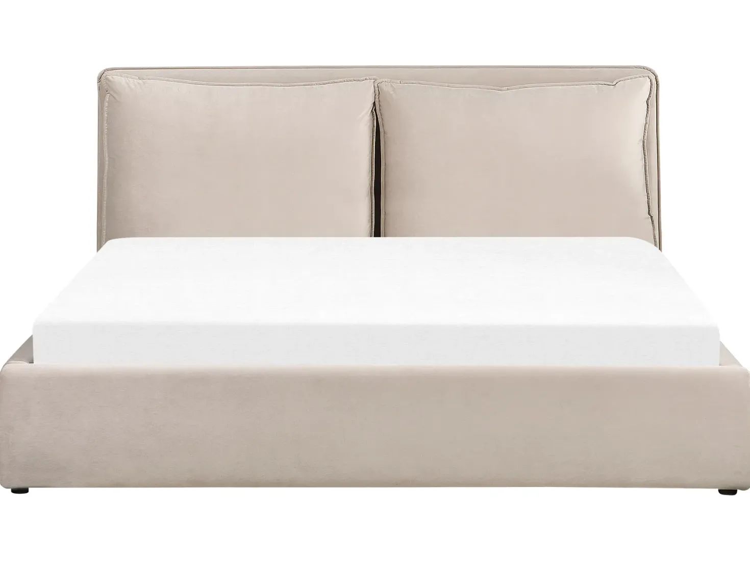 Seng med opbevaring BAJONNA Velour Beige 180 x 200 cm