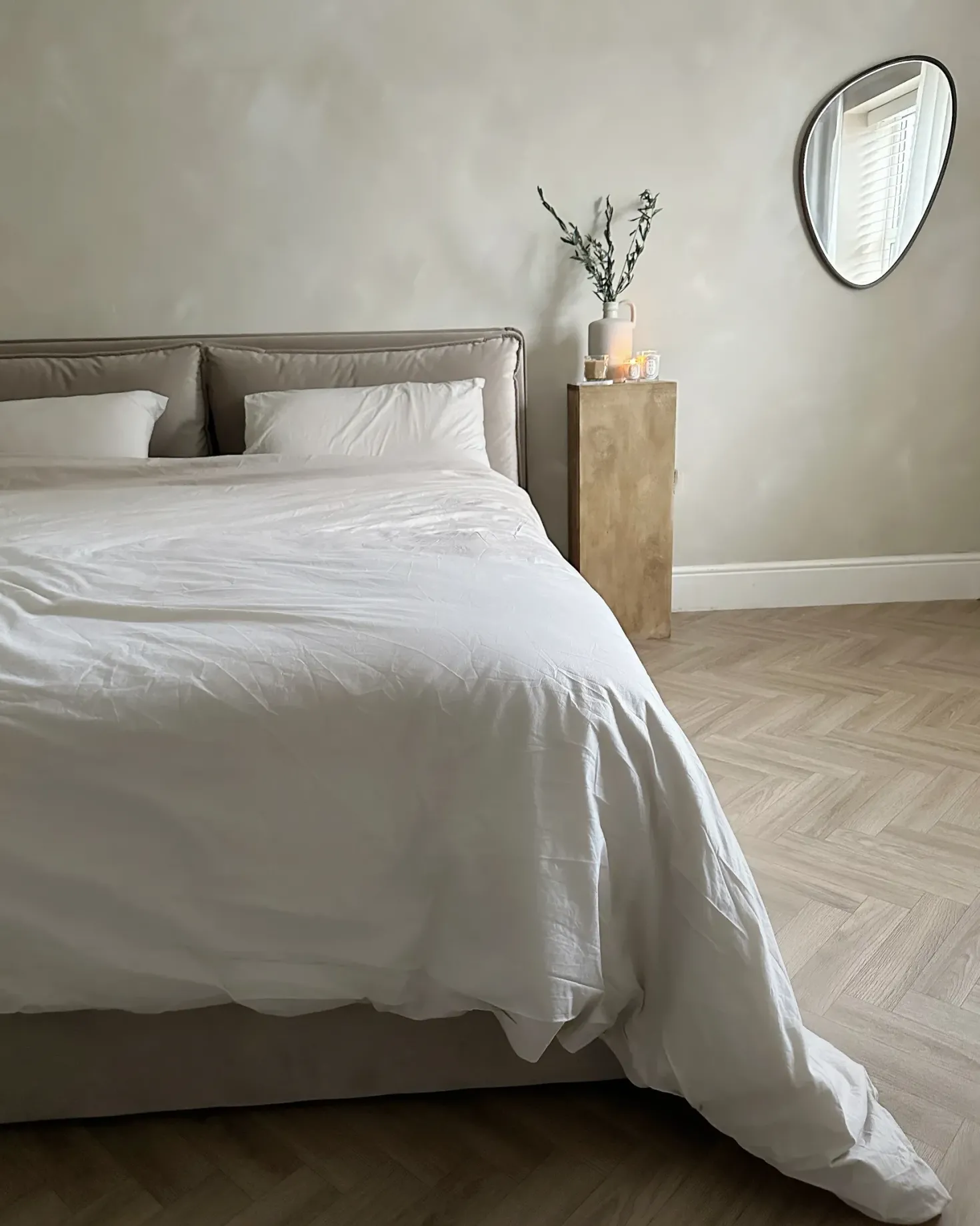 Seng med opbevaring BAJONNA Velour Beige 180 x 200 cm