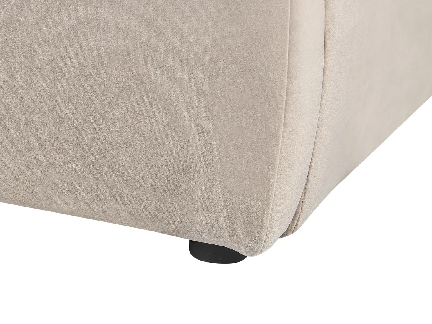 Seng med opbevaring BAJONNA Velour Beige 180 x 200 cm