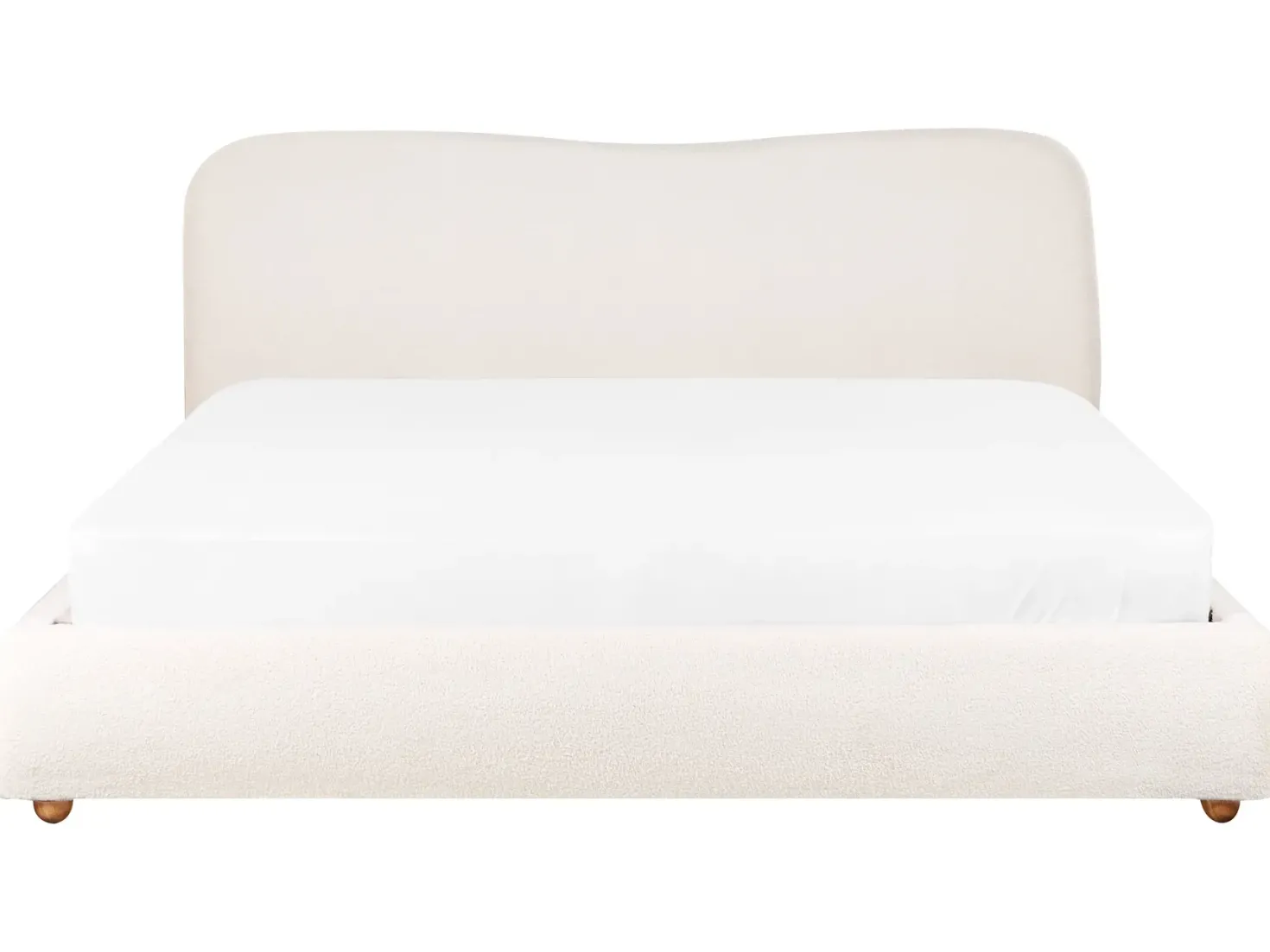 Seng med opbevaring BLAGNAC Boucle Cremehvid 180 x 200 cm