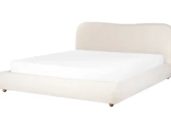 Seng med opbevaring BLAGNAC Boucle Cremehvid 180 x 200 cm
