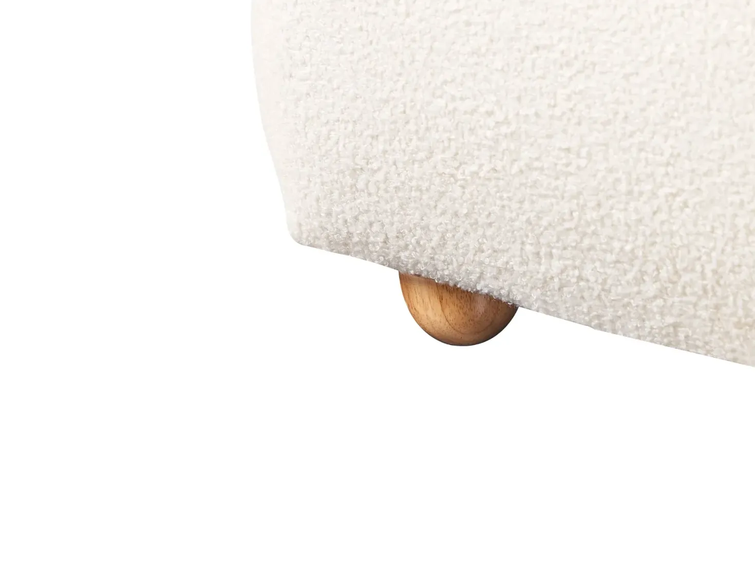Seng med opbevaring BLAGNAC Boucle Cremehvid 180 x 200 cm