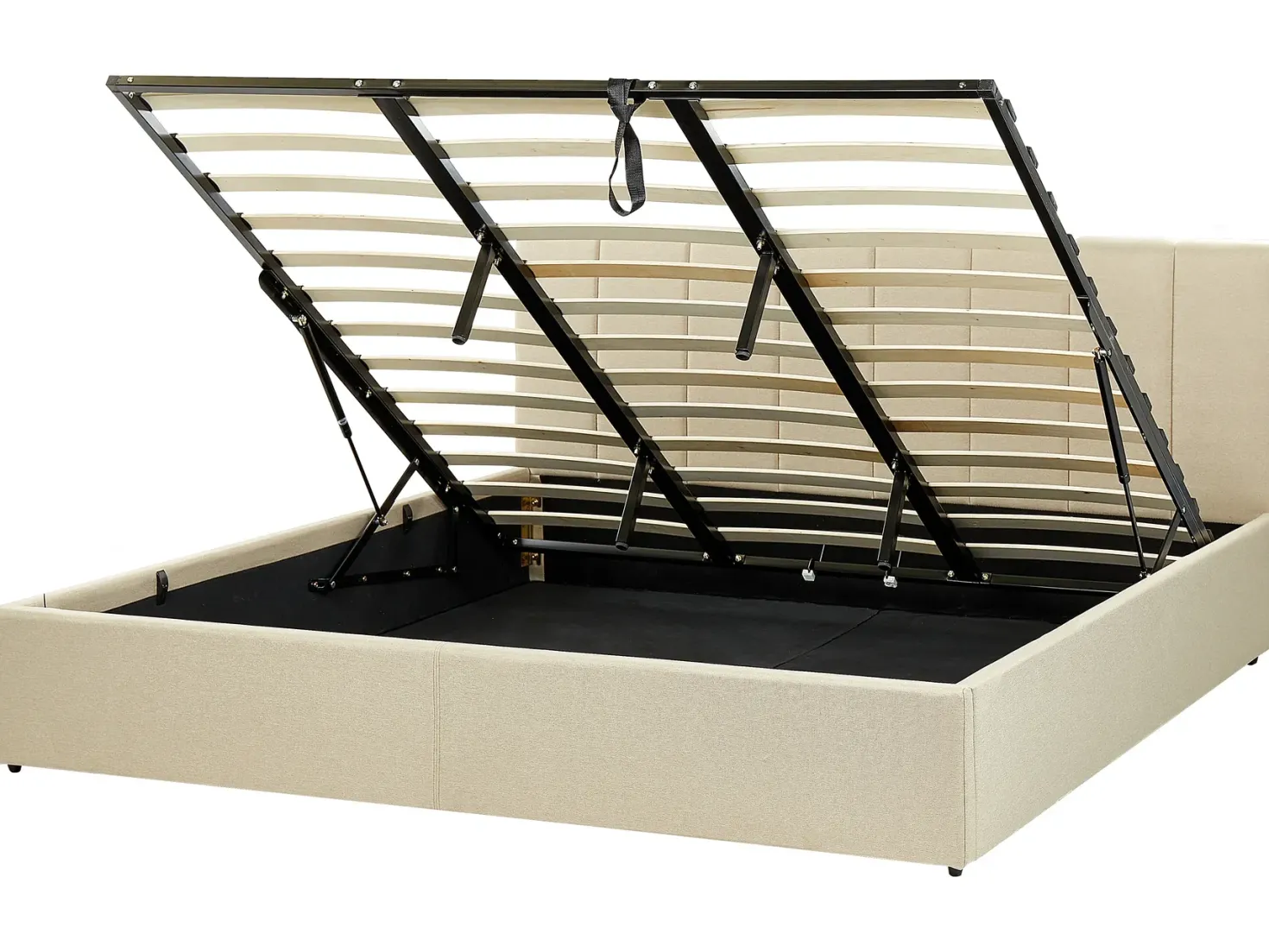 Seng med opbevaring DREUX Beige 180 x 200 cm