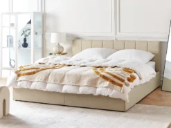 Seng med opbevaring DREUX Beige 180 x 200 cm