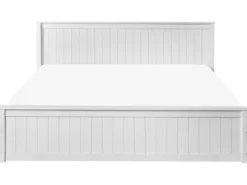 Seng med opbevaring LAMBRES Fyretræ Hvid 180 x 200 cm