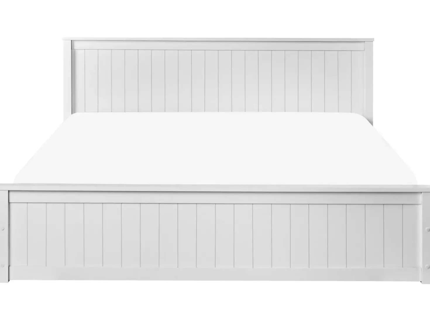 Seng med opbevaring LAMBRES Fyretræ Hvid 180 x 200 cm