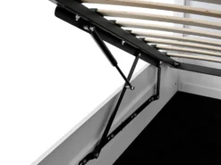 Seng med opbevaring LAMBRES Fyretræ Hvid 180 x 200 cm