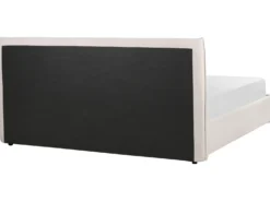 Seng med opbevaring LAVAUR Velour Cremehvid 180 x 200 cm