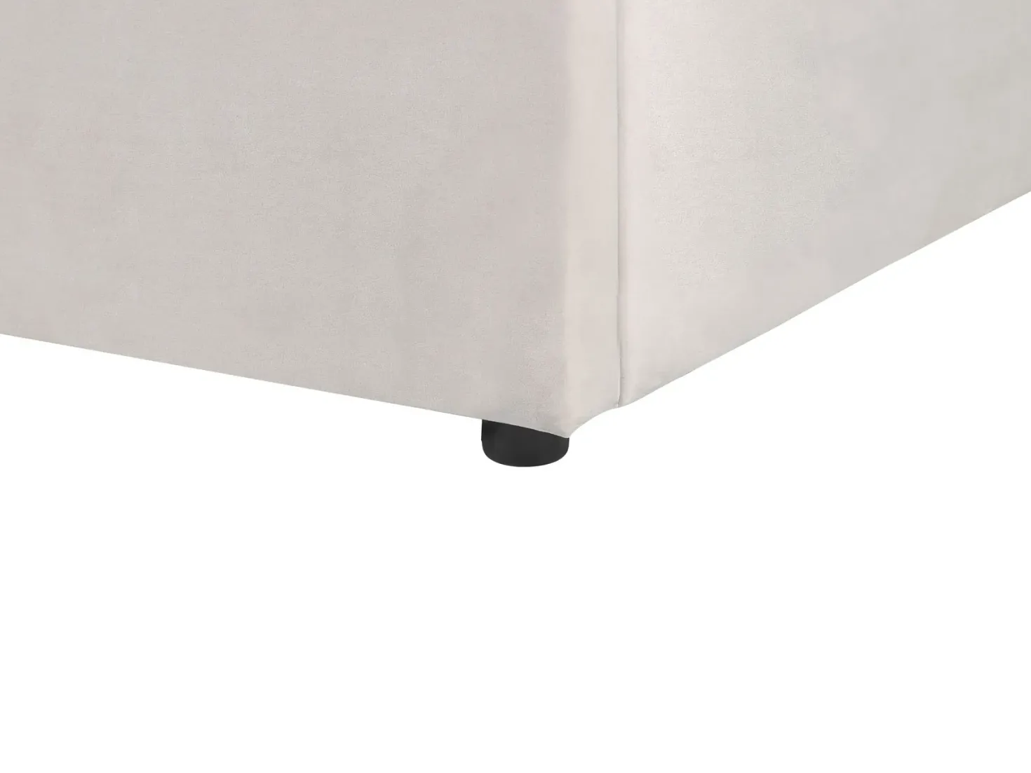 Seng med opbevaring LAVAUR Velour Cremehvid 180 x 200 cm