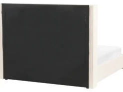 Seng med opbevaring LUBBON Velour Cremehvid 160 x 200 cm