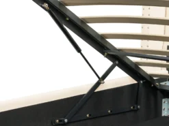 Seng med opbevaring LUBBON Velour Cremehvid 160 x 200 cm