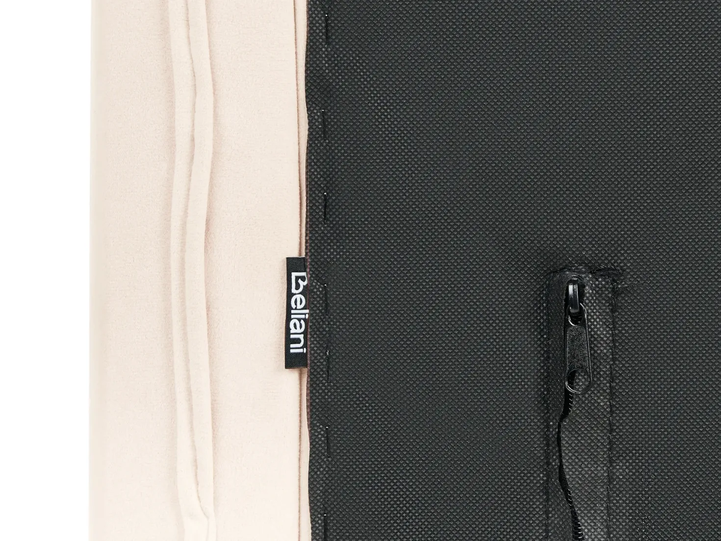 Seng med opbevaring LUBBON Velour Cremehvid 160 x 200 cm