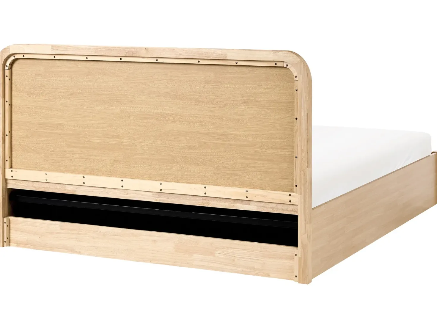 Seng med opbevaring PEROUGES Lysebrun 180 x 200 cm