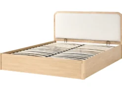 Seng med opbevaring PEROUGES Lysebrun 180 x 200 cm