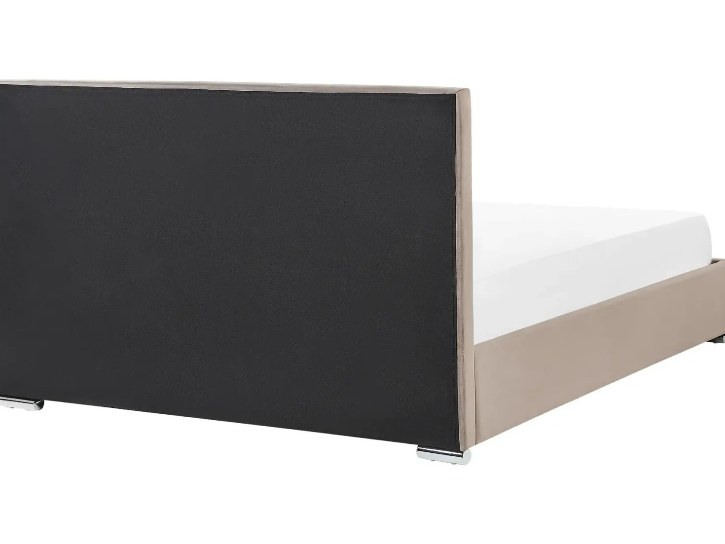 Seng med opbevaring ROUEN Velour Brungrå 180 x 200 cm
