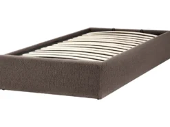 Seng med opbevaring uden gavl Boucle DINAN 90 x 200 cm Brungrå