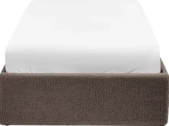 Seng med opbevaring uden gavl Boucle DINAN 90 x 200 cm Brungrå