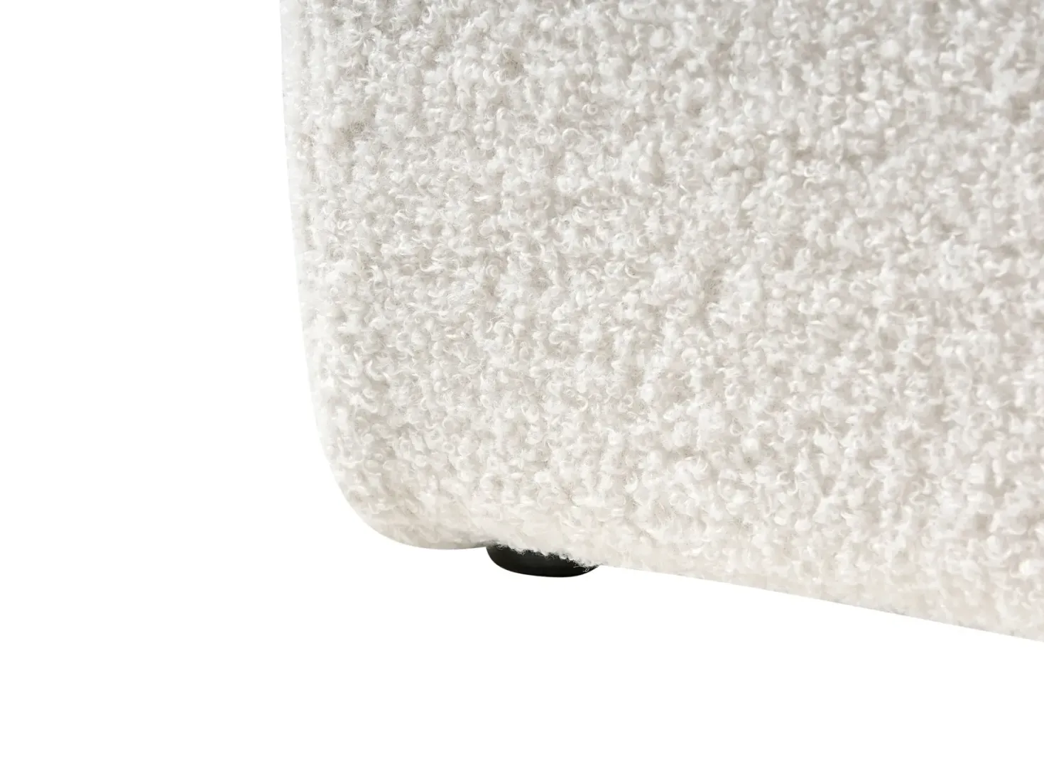 Seng med opbevaring uden gavl Boucle DINAN 90 x 200 cm Cremehvid