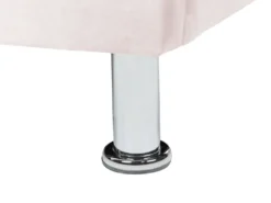 Seng med opbevaring Velour METZ 90 x 200 cm Pastellrosa