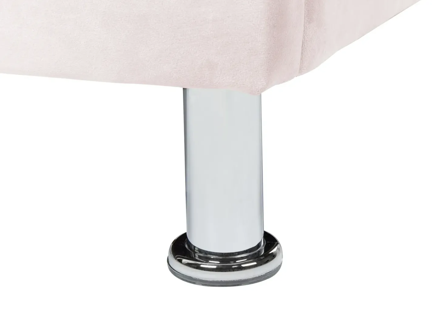 Seng med opbevaring Velour METZ 90 x 200 cm Pastellrosa