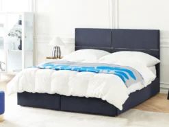 Seng med opbevaring VERNOYES Velour Sort 180 x 200 cm