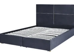 Seng med opbevaring VERNOYES Velour Sort 180 x 200 cm