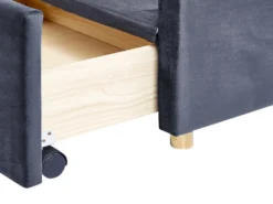 Seng med opbevaring VERNOYES Velour Sort 180 x 200 cm