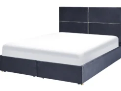 Seng med opbevaring VERNOYES Velour Sort 180 x 200 cm