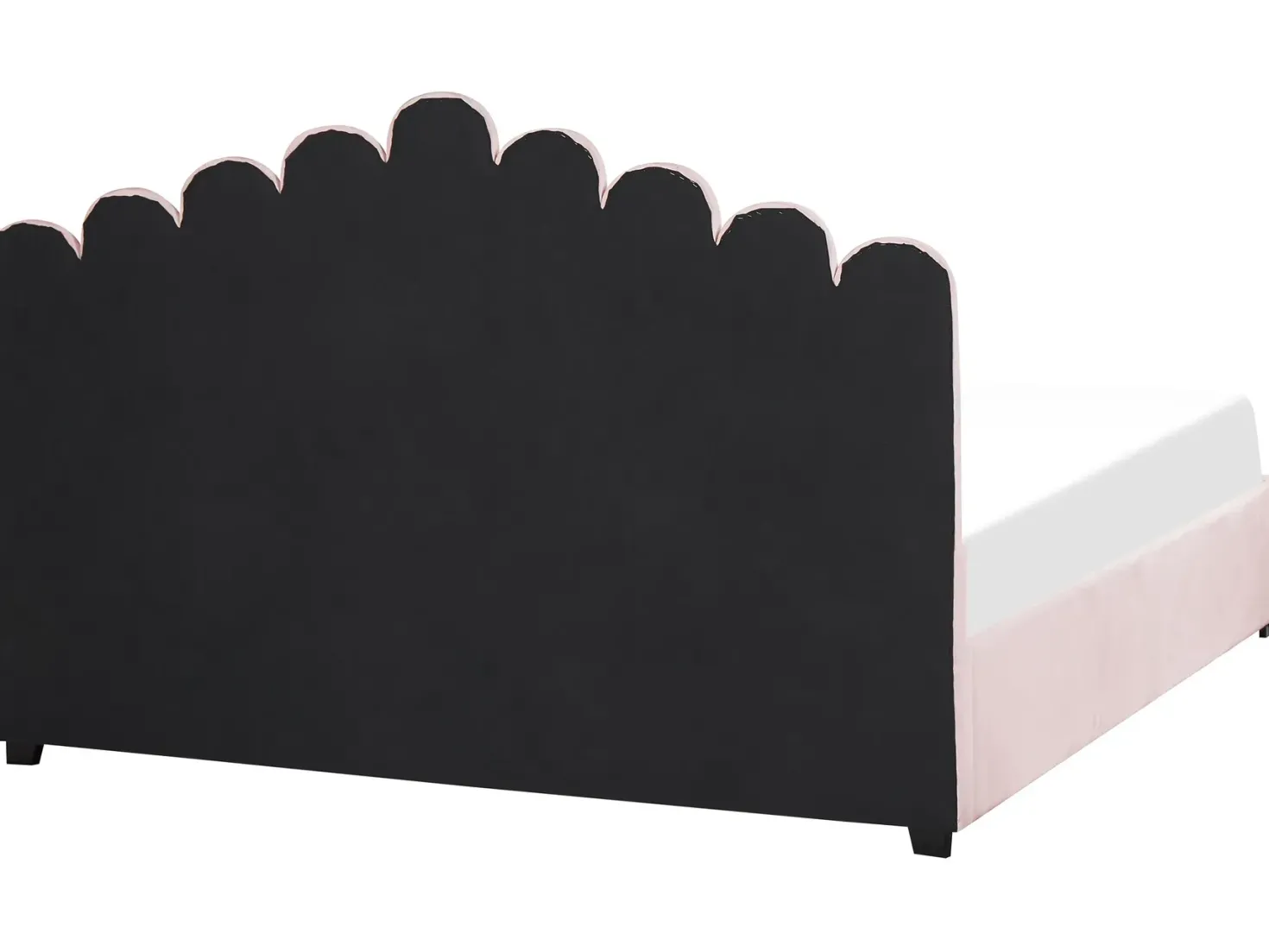 Seng med opbevaring VINCENNES Velour Pastellrosa 180 x 200 cm