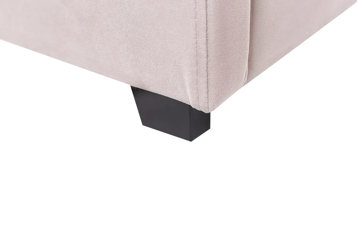 Seng med opbevaring VINCENNES Velour Pastellrosa 180 x 200 cm