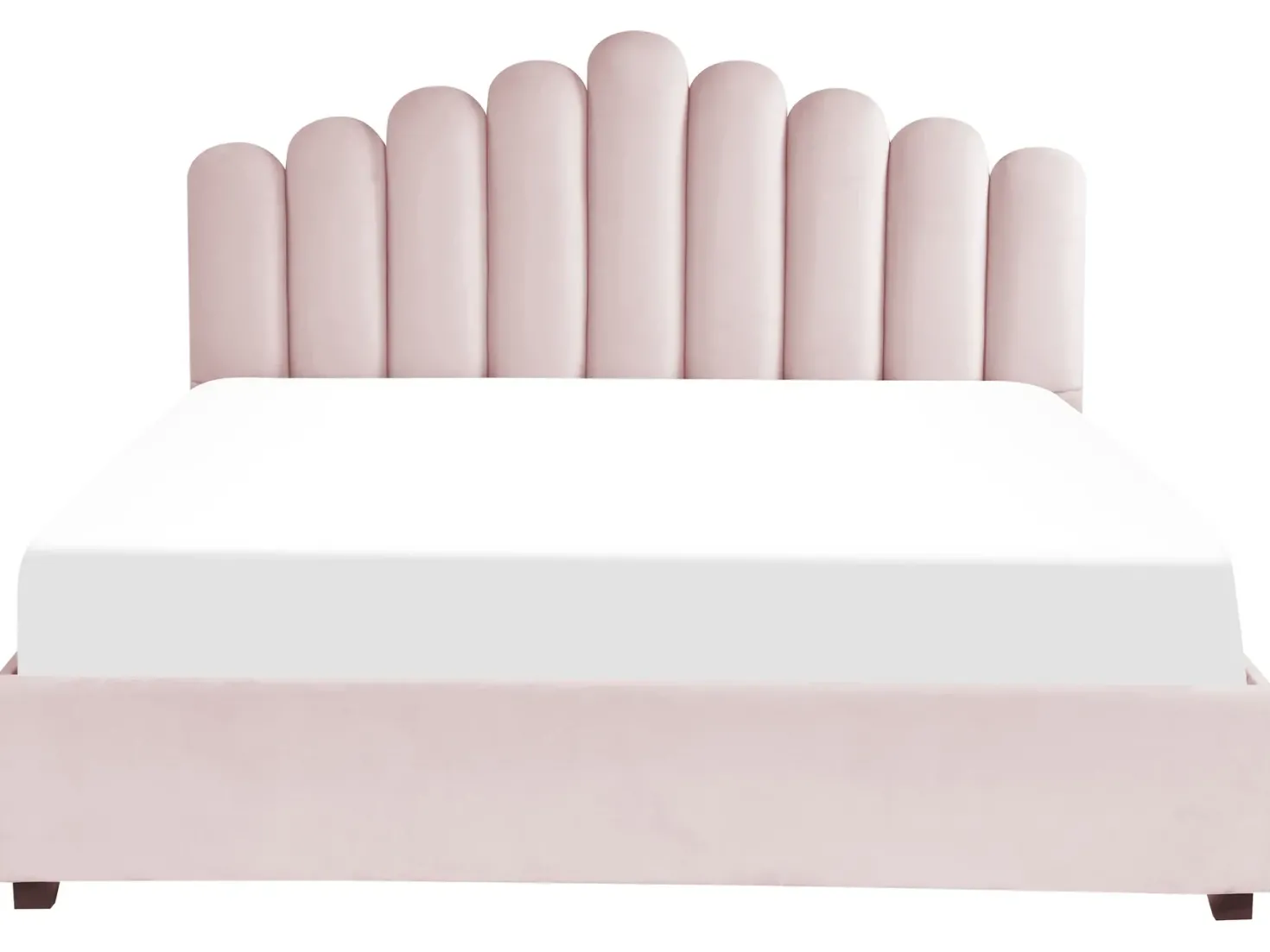 Seng med opbevaring VINCENNES Velour Pastellrosa 180 x 200 cm