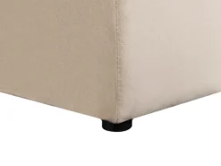 Seng med opbevaringsbænk NOYERS Velour Beige 180 x 200 cm