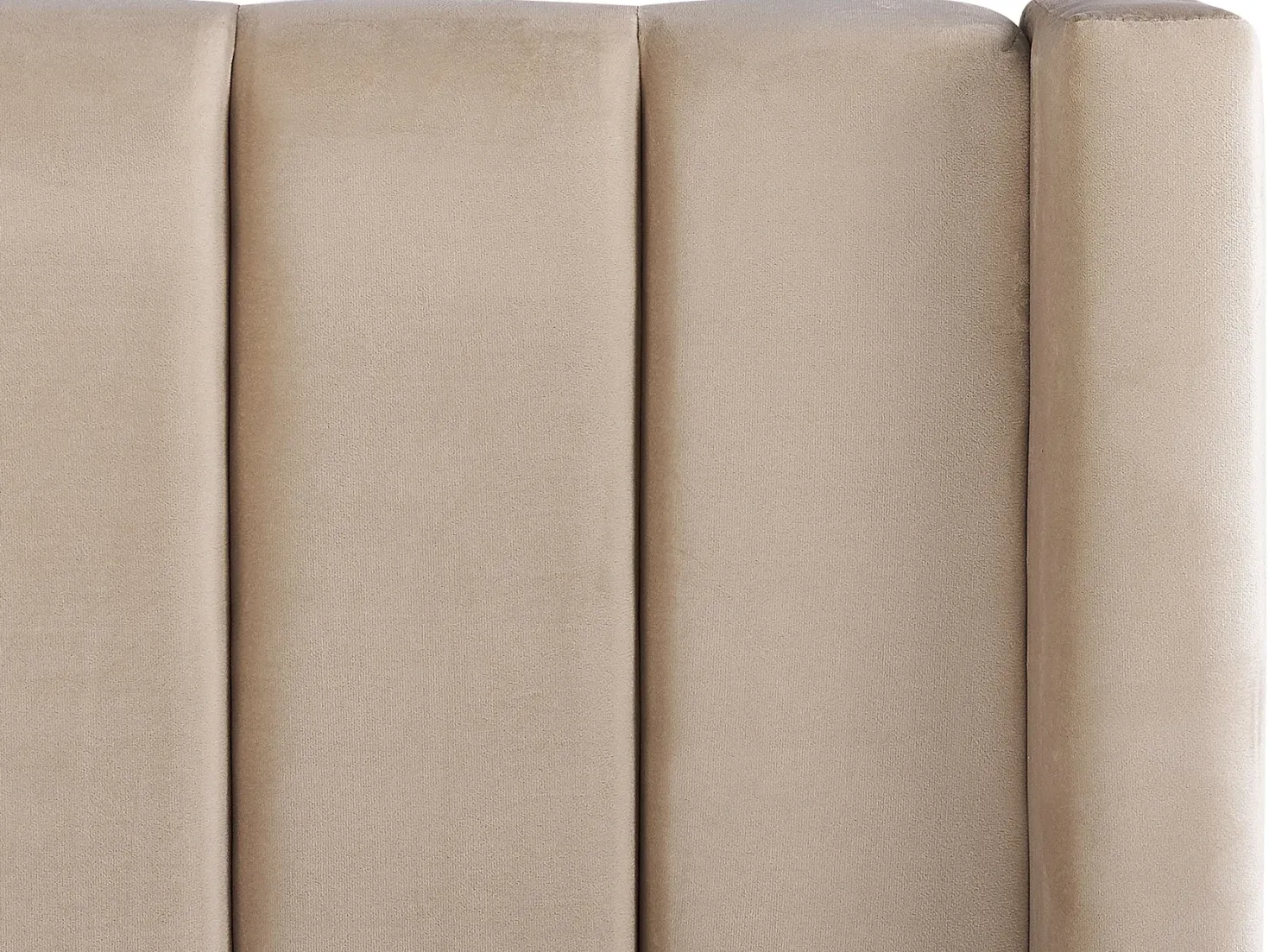 Seng med opbevaringsbænk NOYERS Velour Beige 180 x 200 cm