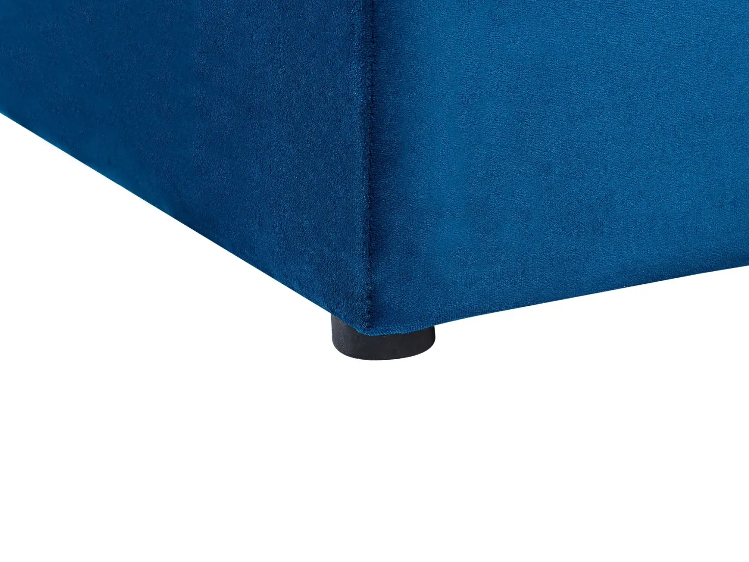 Seng med opbevaringsbænk NOYERS Velour Navy Blå 160 x 200 cm