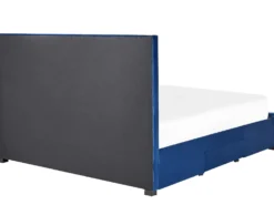 Seng med skuffer til opbevaring LIEVIN Velour Navy Blå 180 x 200 cm