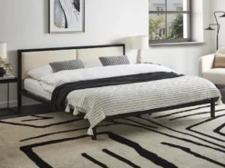Seng Metal CLAMART 180 x 200 cm Lys Beige