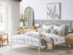 Seng Metal DINARD 180 x 200 cm Hvid