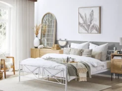 Seng Metal RODEZ 180 x 200 cm Hvid