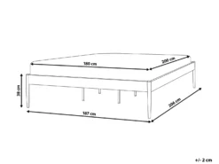 Seng Metal VAURS 180 x 200 cm Hvid