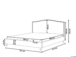 Seng MONTPELLIER 180 x 200 cm LED Multifarvet
