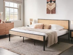 Seng PE-rattan AVANTON 180 x 200 cm Sort