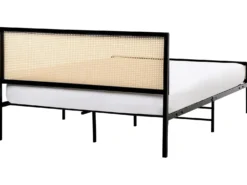 Seng PE-rattan AVANTON 140 x 200 cm Sort