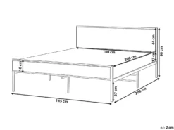 Seng PE-rattan AVANTON 140 x 200 cm Sort