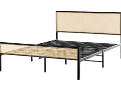 Seng PE-rattan AVANTON 140 x 200 cm Sort